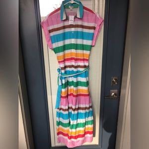 J CREW MAXI COLLARED SHIRTDRESS